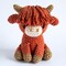 Hoooked Amigurumi DIY Kit W/Eco Barbante Yarn - Highland Cow Aidan
